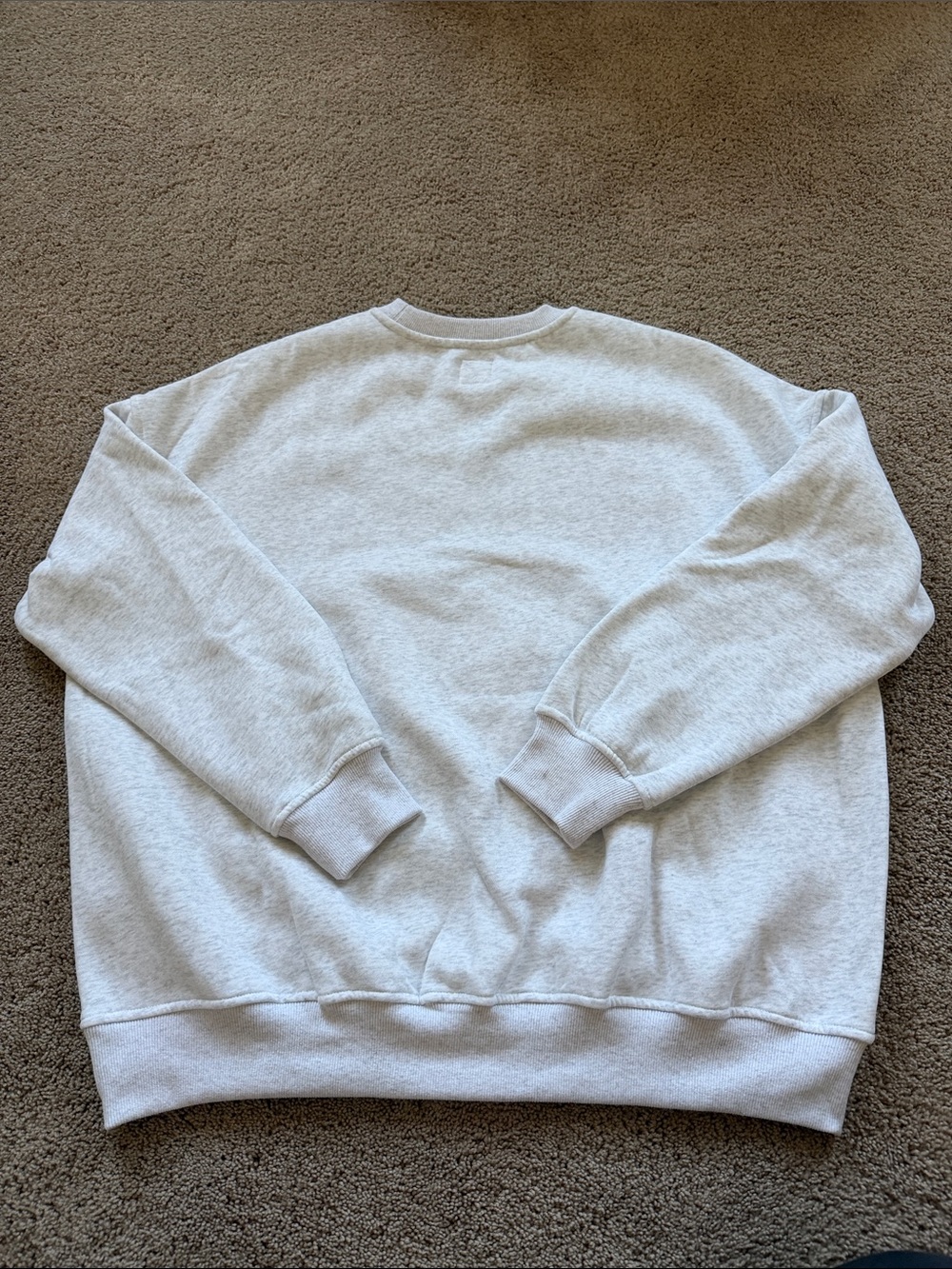 SUNKISSED Coconut Cursive Crewneck Sweatshirt Light Gray - Picture 9 of 9
